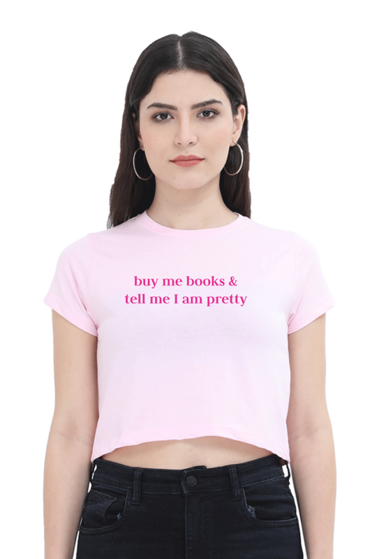 Buy me books Crop Top for Women